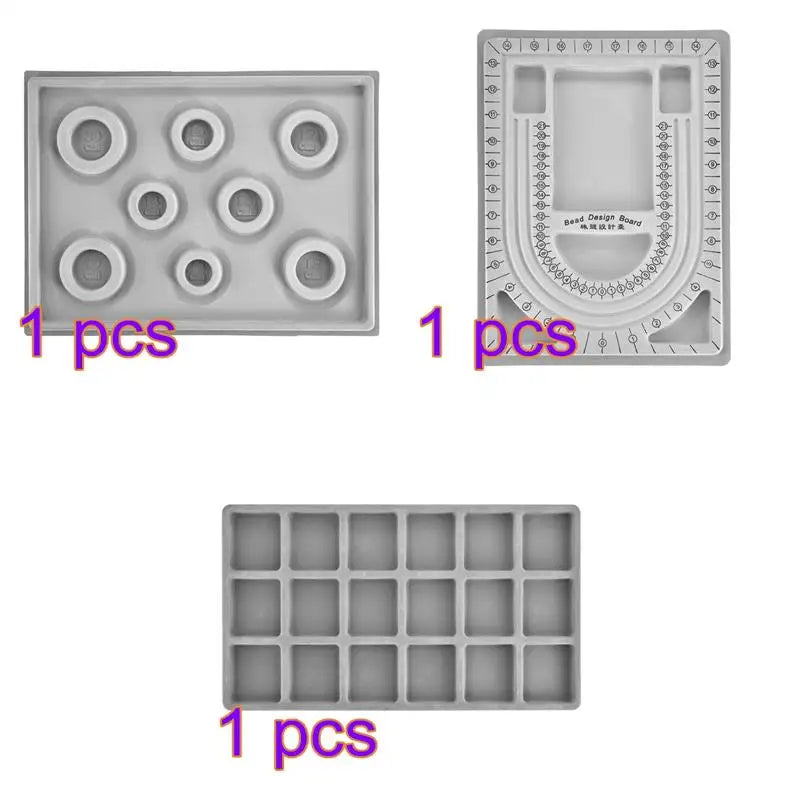 Flocked Bead Board Jewelry Making Tool Organizer Tray