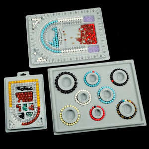 Flocked Bead Board Jewelry Making Measuring Tool DIY Organizer