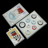 Flocked Bead Board Jewelry Making Measuring Tool DIY Organizer