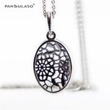 Daisy Lace Necklace Silver 925 Real 100% Women Choker Men's Chain Pearl