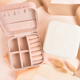 Floral Hexagon Jewelry Box Organizer for Rings and Earrings