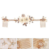 Floral Hair Comb Crown Hairband Crystal Hairpin Hair Clips Wedding Bride Jewelry
