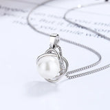 Floral Pearl Necklace 925 Silver Ins Collarbone Chain Jewelry
