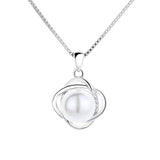 Floral Pearl Necklace 925 Silver Ins Collarbone Chain Jewelry
