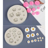 Floral Resin Mold Rose Daisy Pendant Silicone Mold