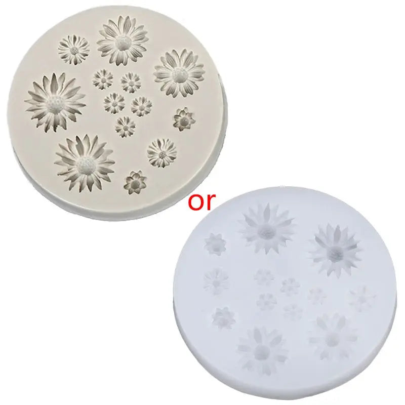 Floral Resin Mold Rose Daisy Pendant Silicone Mold