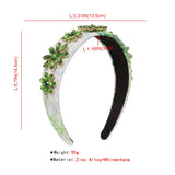 Floral Rhinestone Headbands Green Pink Yellow Crystal Princess Hairbands
