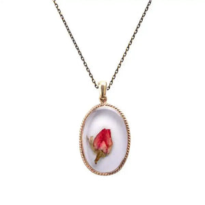 Handcrafted Rose Resin Necklace