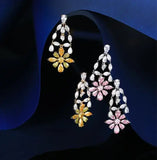 Elegant Floral Shape Long Earrings for Women