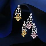 Elegant Floral Shape Long Earrings for Women