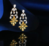 Elegant Floral Shape Long Earrings for Women