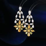Elegant Floral Shape Long Earrings for Women