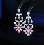 Elegant Floral Shape Long Earrings for Women