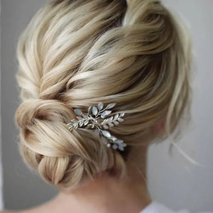 Opal Crystal Rhinestones Bridal Hair Pin Set Wedding Hair Clip