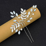 Opal Crystal Rhinestones Bridal Hair Pin Set Wedding Hair Clip