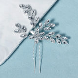 Silver Rhinestone Bridal Hair Pin Wedding Hair Sticker