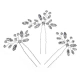 Alloy Silver Crystal Rhinestones Bridal Hair Pin Wedding Hair Sticker