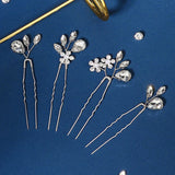 Alloy Silver Crystal Rhinestones Bridal Hair Pin Wedding Hair Sticker