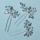 Alloy Silver Crystal Rhinestones Bridal Hair Pin Wedding Hair Sticker