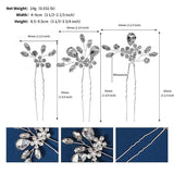 Alloy Silver Crystal Rhinestones Bridal Hair Pin Wedding Hair Sticker