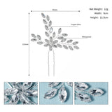 Silver Rhinestone Bridal Hair Pin Wedding Hair Sticker