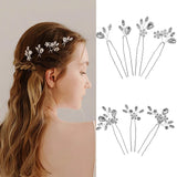 Alloy Silver Crystal Rhinestones Bridal Hair Pin Wedding Hair Sticker
