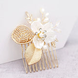 Rhinestone Pearl Wedding Hair Comb Bridal Headpiece