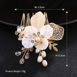 Rhinestone Pearl Wedding Hair Comb Bridal Headpiece