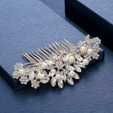 Rhinestone Crystal Pearl Wedding Hair Comb Bridal Headpiece