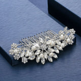 Rhinestone Crystal Pearl Wedding Hair Comb Bridal Headpiece