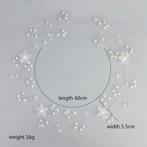Floralbride Rhinestones Pearls Wedding Headband Bridal Hair Vine