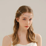 Bohemia Crystal Pearls Flower Bridal Headband