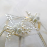 Ceram Flower Freshwater Pearls Bridal Hair Pin
