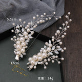 Opal Crystal Rhinestones Bridal Hair Clip Set Wedding Hair accessories