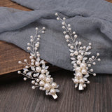 Opal Crystal Rhinestones Bridal Hair Clip Set Wedding Hair accessories