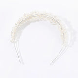 Crystal Pearls Bridal Tiara Headband Hair Vine Wedding Headpieces
