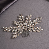 Alloy Opal Crystal Rhinestones Bridal Hair comb Wedding Headpieces
