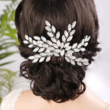 Alloy Opal Crystal Rhinestones Bridal Hair comb Wedding Headpieces