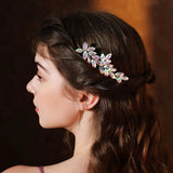 Colorful Crystal Rhinestones Hair Comb Headpiece Hair Jewelry