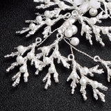 Floralbride Crystal Pearls Wedding Hair Clip Barrettes Bridal Headpiece