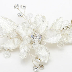 Wired Rhinestone Crystal Pearls Bridal Headband