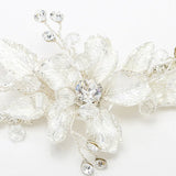 Wired Rhinestone Crystal Pearls Bridal Headband