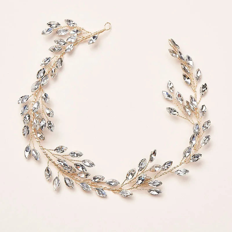 Crystal Rhinestone Bridal Headband Hair Vine Wedding Jewelry