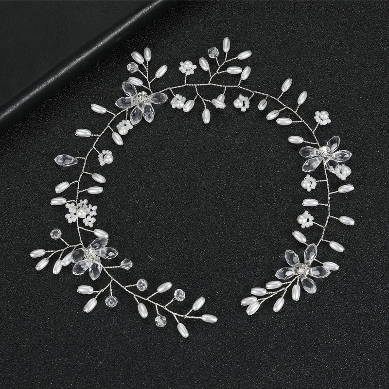 Crystal Rhinestones Bridal Headband Wedding Hair Vine