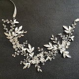 Bridal Rhinestone Flower Headband Wedding Hair Vine
