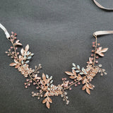 Bridal Rhinestone Flower Headband Wedding Hair Vine