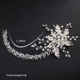 Rhinestone Crystal Pearl Wedding Tiara Headband Bridal Hair Vine