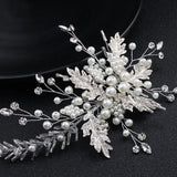 Rhinestone Crystal Pearl Wedding Tiara Headband Bridal Hair Vine