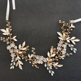 Bridal Rhinestone Flower Headband Wedding Hair Vine