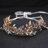 Bridal Rhinestone Flower Headband Wedding Hair Vine